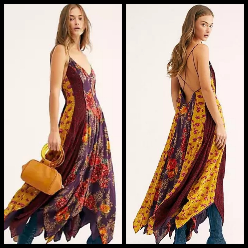 Free People Multicolor Floral Maxi Dress